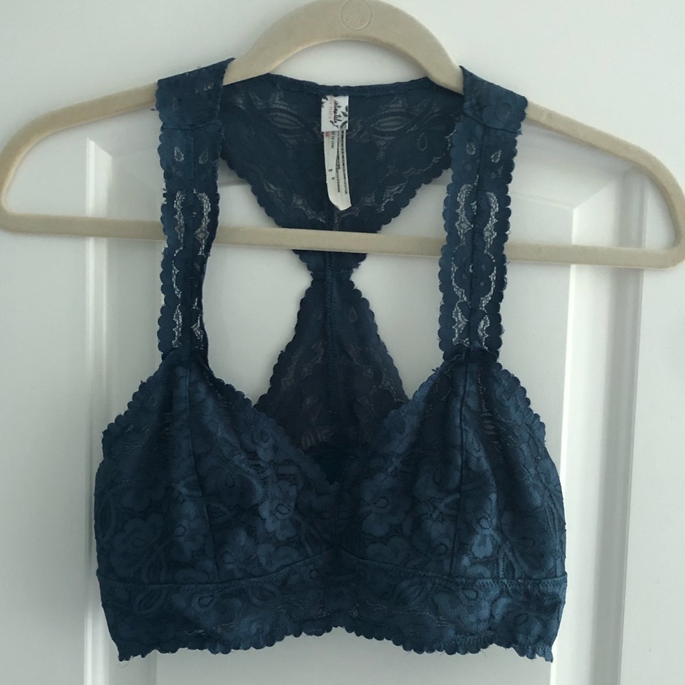 Free people intimately lace racer back bralette M